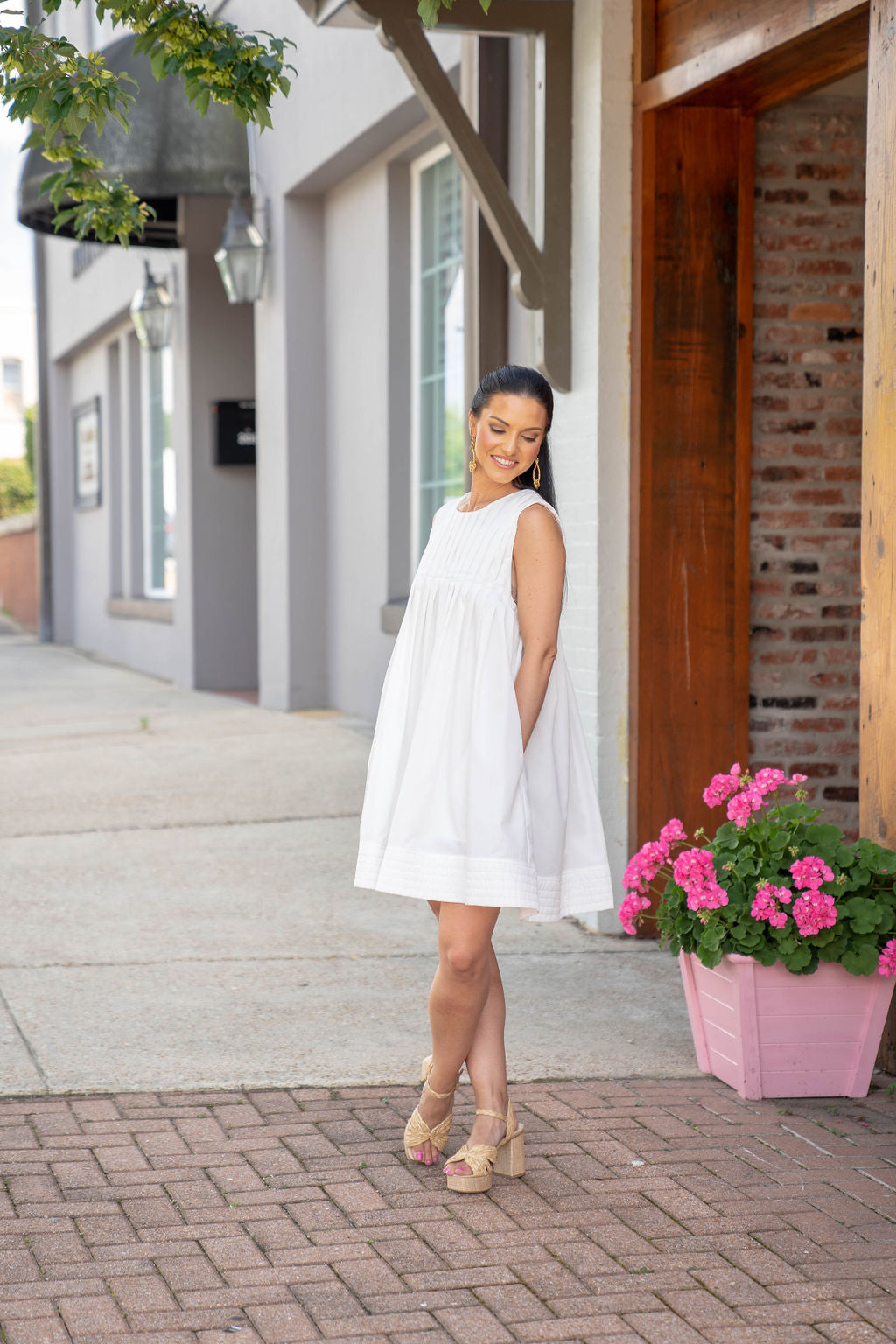 Sail Away White Sleeveless Dress