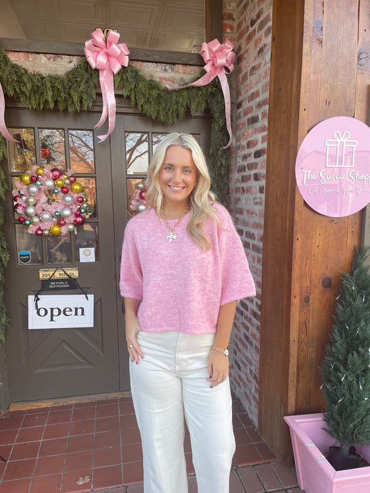 Soft Blush Sweater Tee
