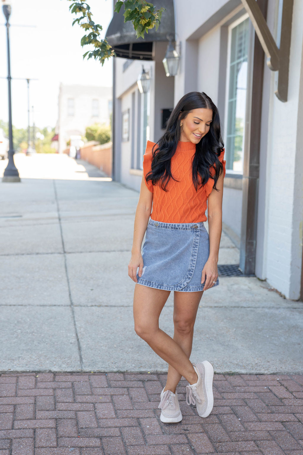 Denim Wrap Skirt