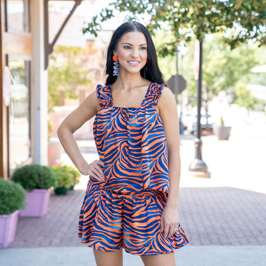 Zoey Ruffle Swing Tank, War Eagle