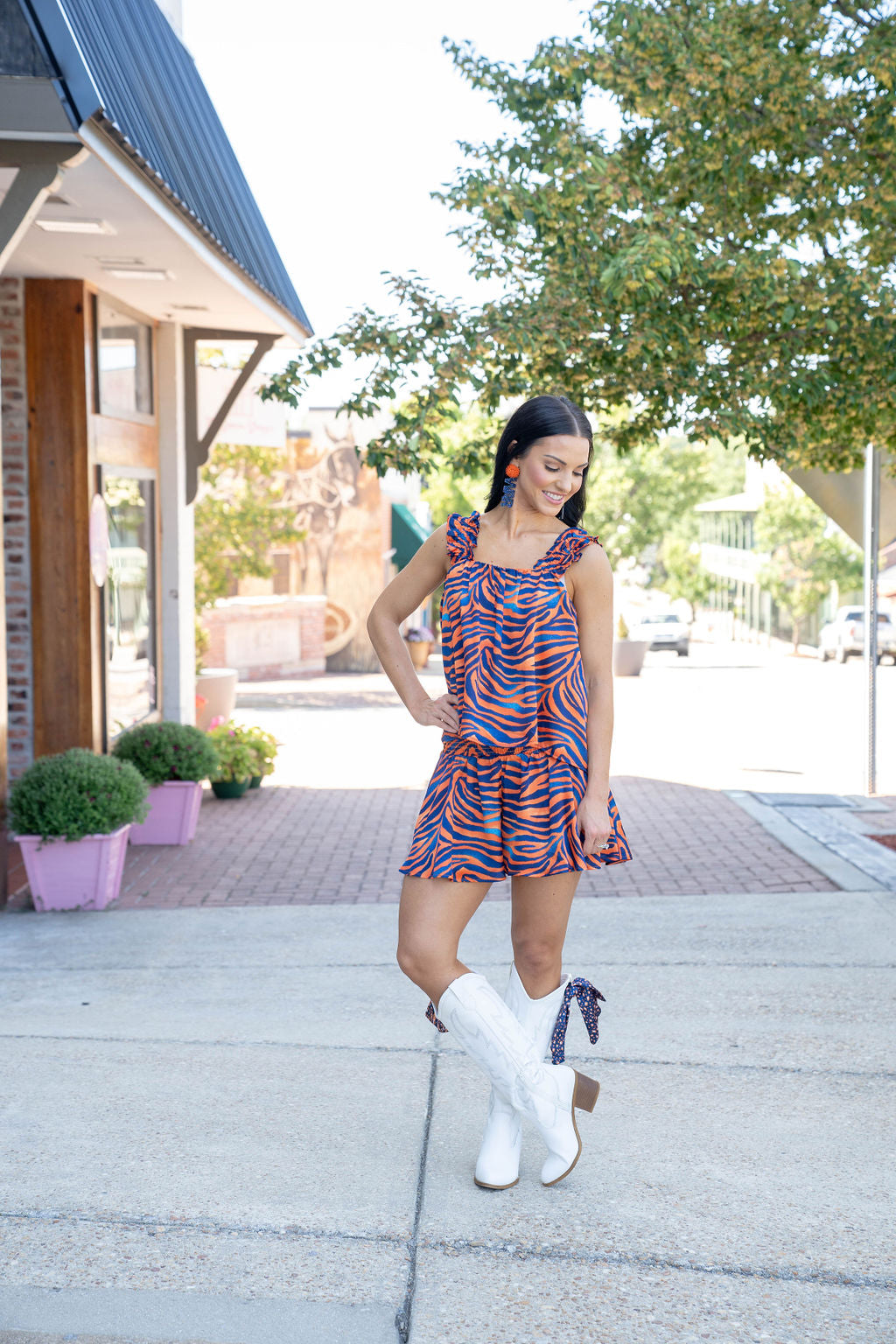 Zoey Ruffle Swing Tank, War Eagle