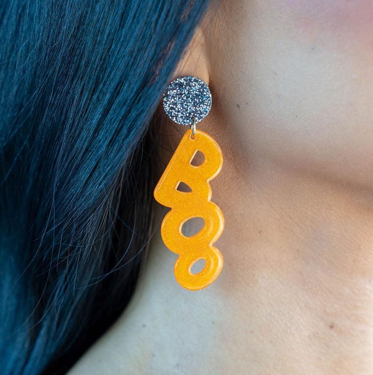 BOO Glitter Earrings