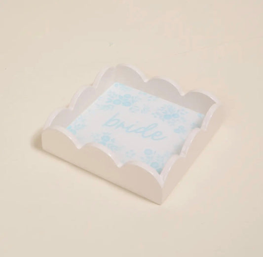 Scallop Trinket Tray, Bride Something Blue