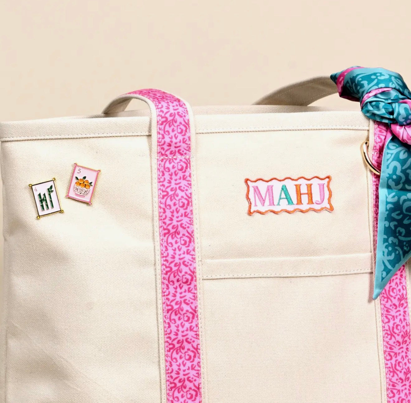 It’s Mahj Time Canvas Tote Bag