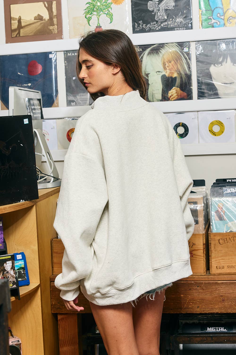 THANKFUL Mock Neck Sweatshirt
