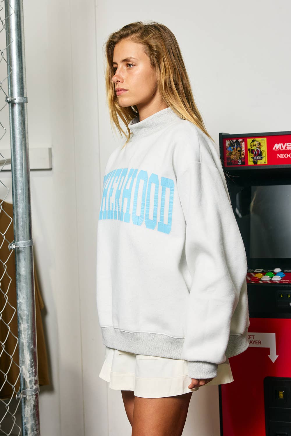 BOY MOM Reversible Mock Neck Sweatshirt