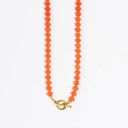 Candy Beads Necklace: Orange