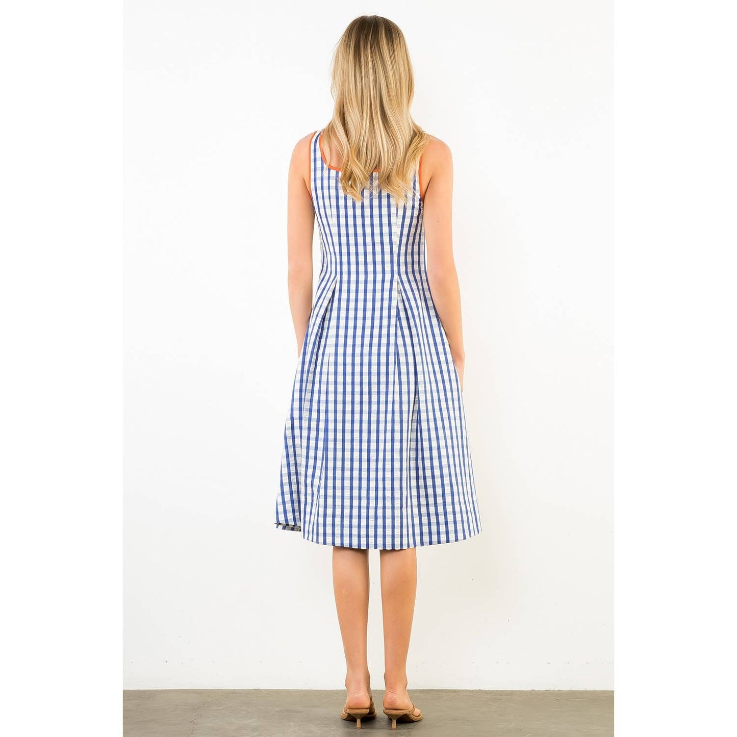 Anna Brooks Gingham Midi Dress