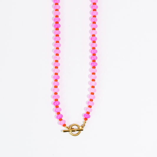 Candy Beads Necklace: Pink