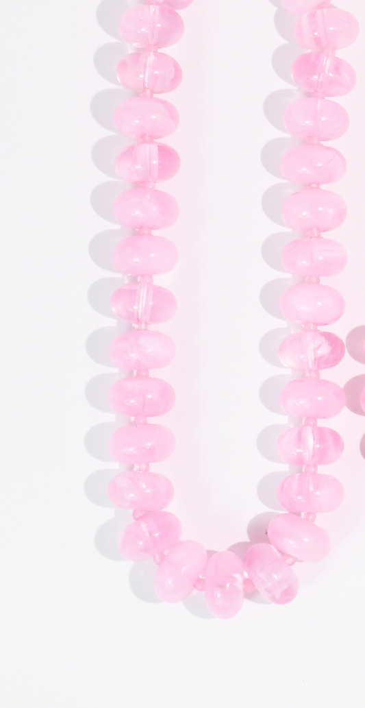 Sugar Beads Necklace : Pink